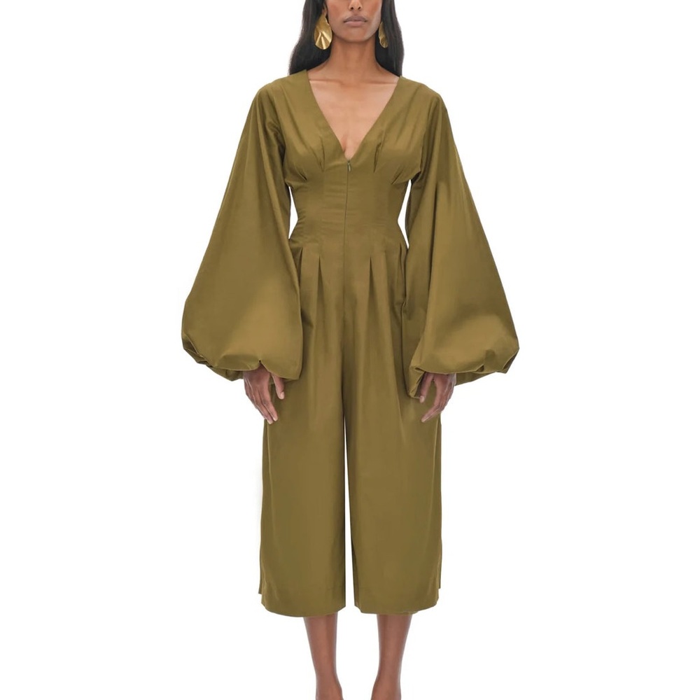 ANDREA IYAMAH NIA Olive Green Women's Jumpsuit Size M (10-12)